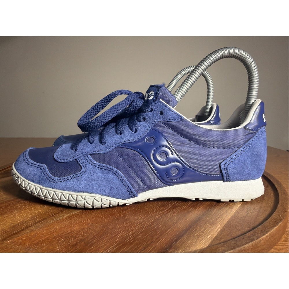 Saucony Originals Bullet Sneakers Womens 6 Blue Lace Up Retro Shoes S-0170